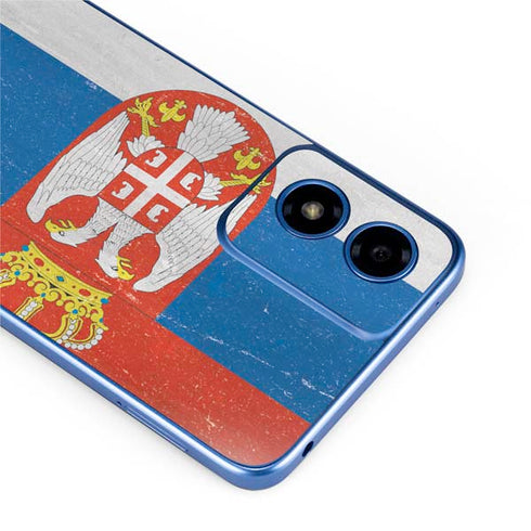 Serbia Flag Distressed Moto G Play 4G (2024) Skin