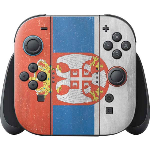 Serbia Flag Distressed Nintendo Skins