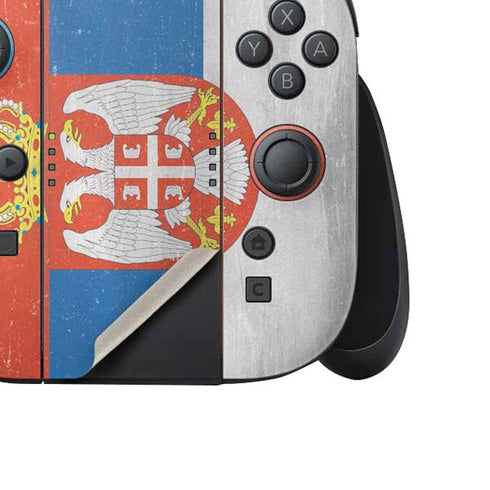 Serbia Flag Distressed Nintendo Switch 2 (2025) Joy-Con Controller Skin