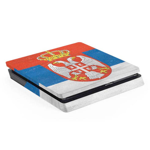 Serbia Flag Distressed PS4 Slim Skin