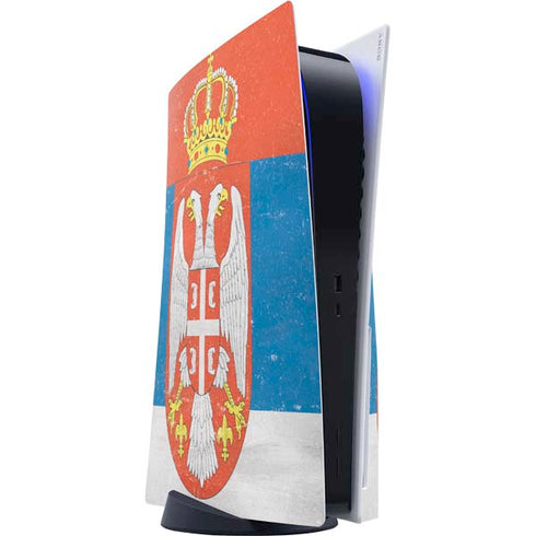 Serbia Flag Distressed PlayStation PS5 Skins