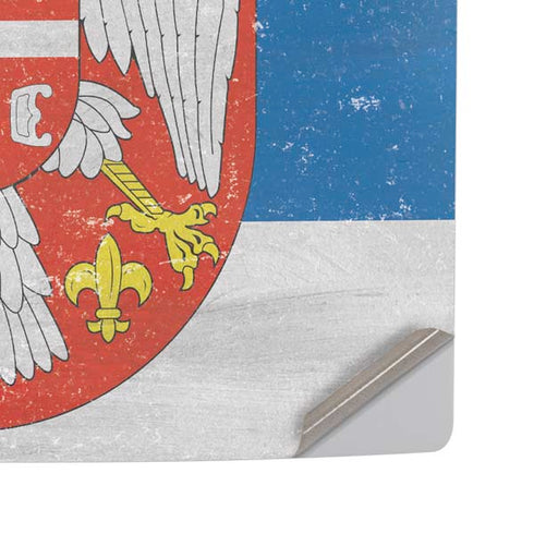 Serbia Flag Distressed PS5 Pro Disk Console Skin