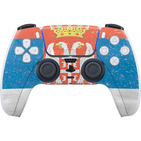 Serbia Flag Distressed PlayStation PS5 Skins