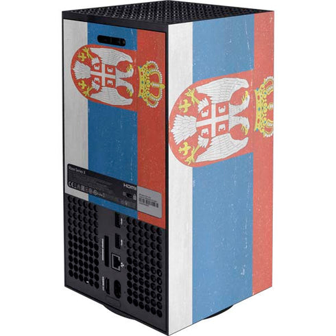 Serbia Flag Distressed XBox Series X Digital Edition Console Skin