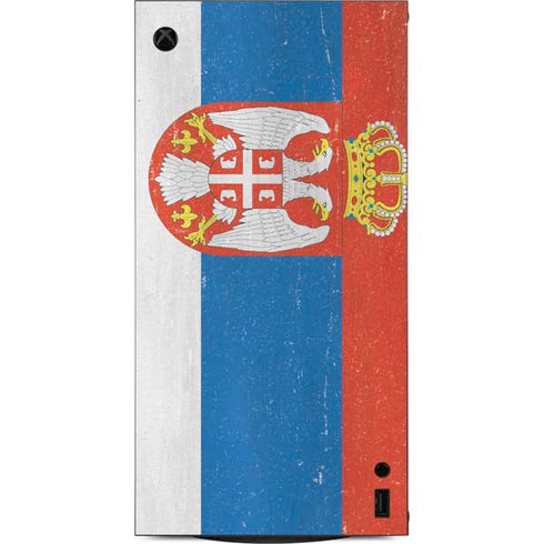 Serbia Flag Distressed XBox Series X Digital Edition Console Skin
