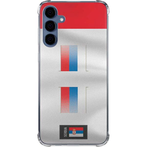 Serbia Soccer Flag Galaxy A35 5G Clear Case