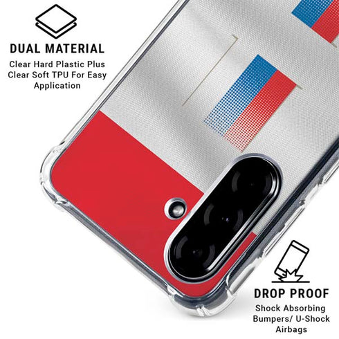 Serbia Soccer Flag Galaxy A36 5G Clear Case