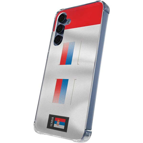 Serbia Soccer Flag Galaxy A55 5G Clear Case