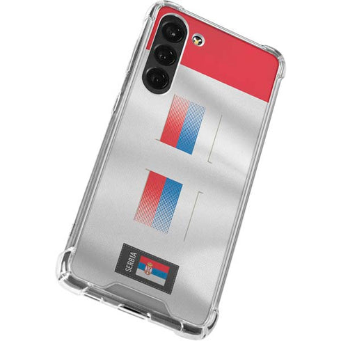 Serbia Soccer Flag Galaxy S24 FE Clear Case