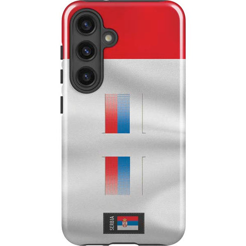 Serbia Soccer Flag Galaxy S25 Impact Case