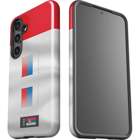 Serbia Soccer Flag Galaxy S25 Impact Case