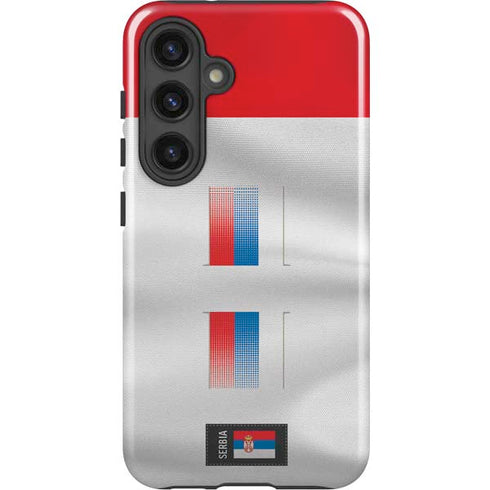Serbia Soccer Flag Galaxy S25 Plus Impact Case