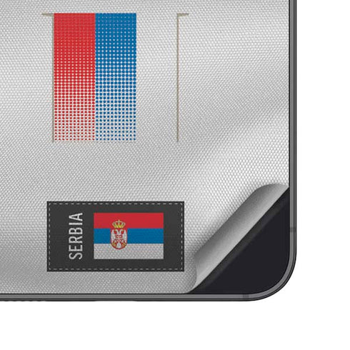 Serbia Soccer Flag Galaxy S25 Plus Skin