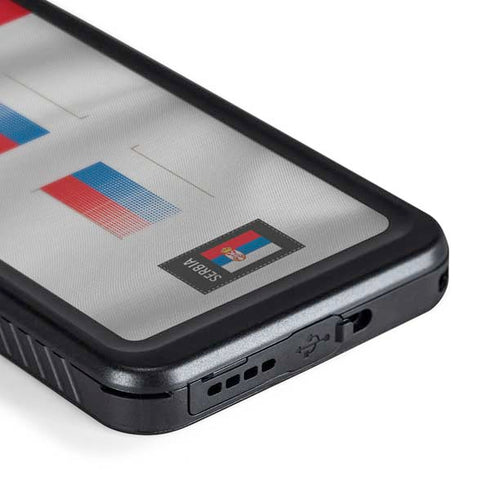 Serbia Soccer Flag Galaxy S24 Plus Waterproof Case