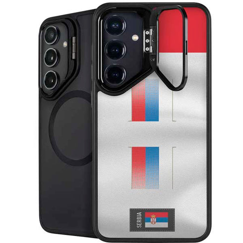 Serbia Soccer Flag Galaxy S26 Kickstand Case