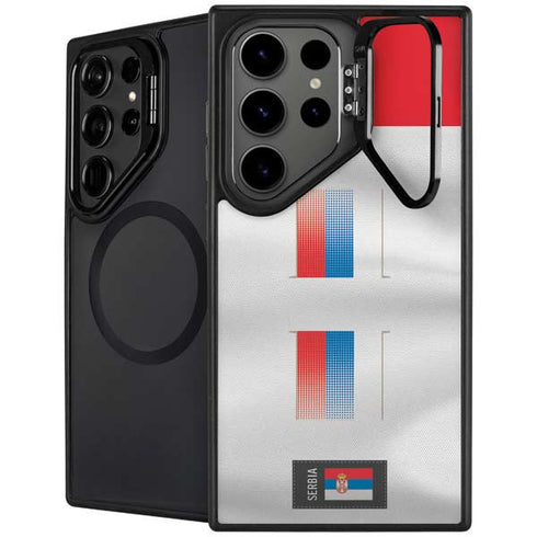 Serbia Soccer Flag Galaxy S26 Ultra Kickstand Case