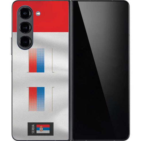 Serbia Soccer Flag Galaxy Z Fold5 5G Skin