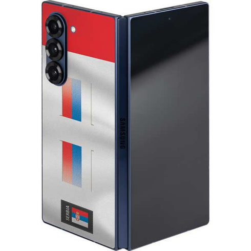 Serbia Soccer Flag Galaxy Z Fold6 Skin