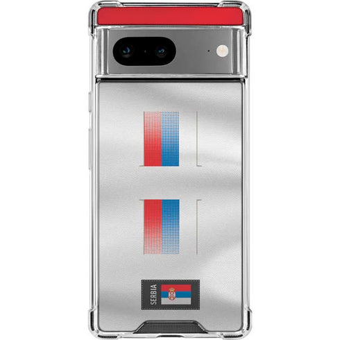 Serbia Soccer Flag Google Pixel 8a Clear Case