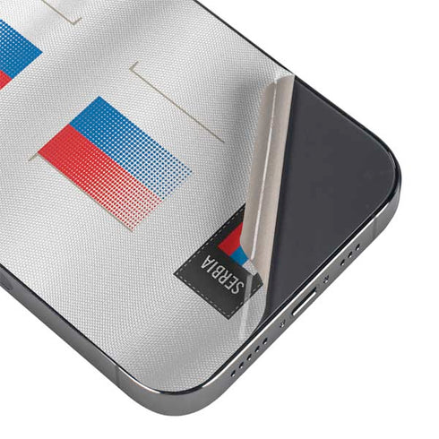 Serbia Soccer Flag iPhone 15 Pro Max Skin