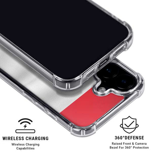 Serbia Soccer Flag iPhone 16 Clear Case