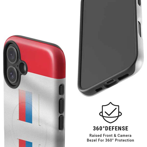 Serbia Soccer Flag iPhone 16 Plus Magsafe Impact Case