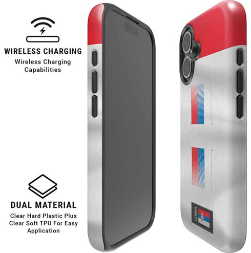 Serbia Soccer Flag iPhone 16 Plus Magsafe Impact Case
