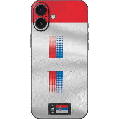 Serbia Soccer Flag iPhone 16 Plus Skin