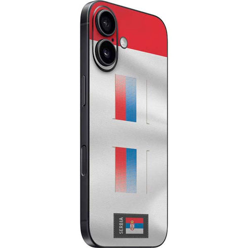 Serbia Soccer Flag iPhone 16 Plus Skin