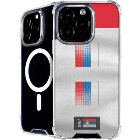 Serbia Soccer Flag iPhone 16 Pro Max MagSafe Case