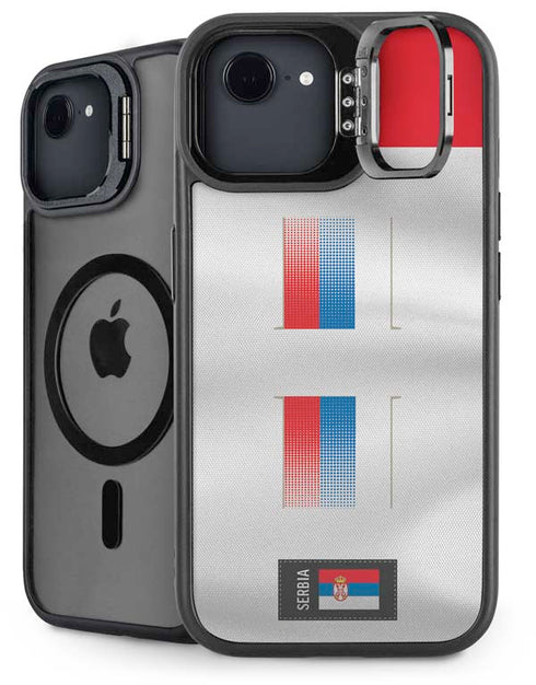 Serbia Soccer Flag iPhone 16e Kickstand Case