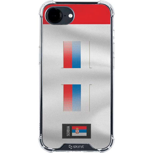 Serbia Soccer Flag iPhone 16e Clear Case