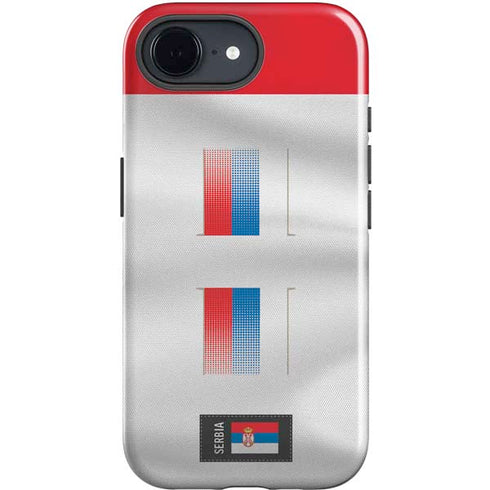 Serbia Soccer Flag iPhone 16e Impact Case