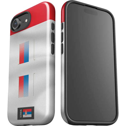 Serbia Soccer Flag iPhone 16e Impact Case