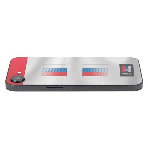 Serbia Soccer Flag iPhone 16e Skin