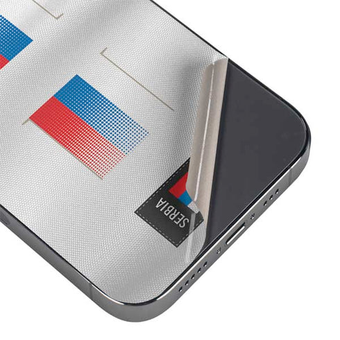 Serbia Soccer Flag iPhone 16e Skin