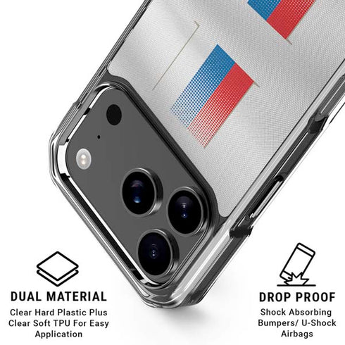 Serbia Soccer Flag iPhone 18 Pro Clear Case