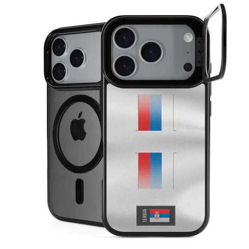 Serbia Soccer Flag iPhone 18 Pro Kickstand Case