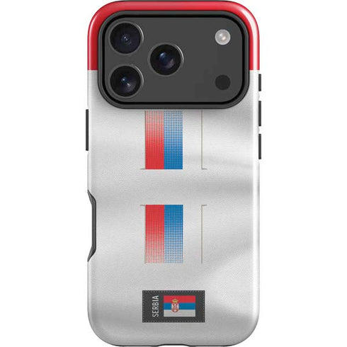 Serbia Soccer Flag iPhone 18 Pro Max Impact Case
