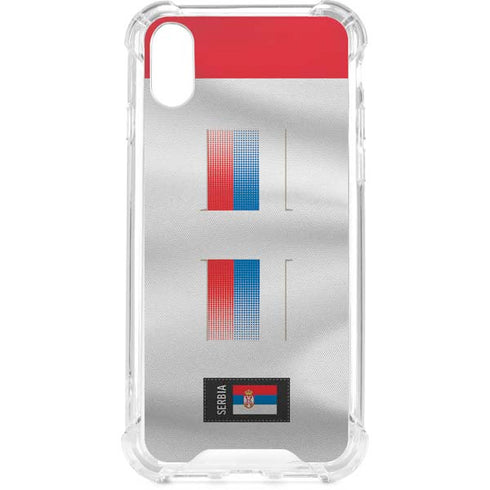 Serbia Soccer Flag iPhone XS Clear Case