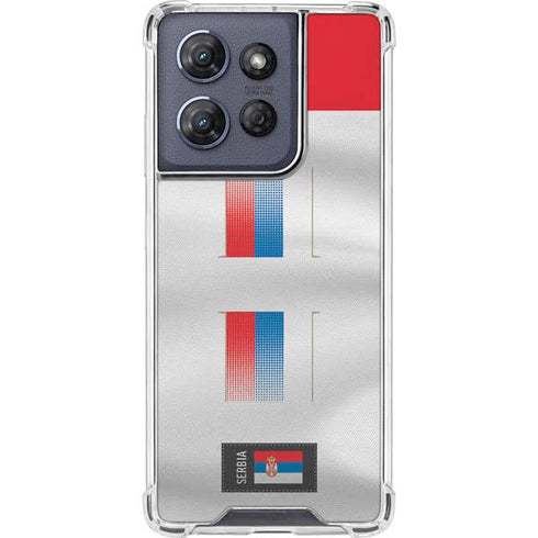Serbia Soccer Flag Moto G 5G (2025) Clear Case
