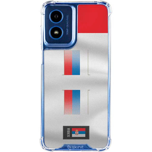Serbia Soccer Flag Moto G 5G (2024) Clear Case