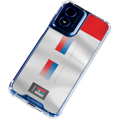 Serbia Soccer Flag Moto G Play 4G (2024) Clear Case