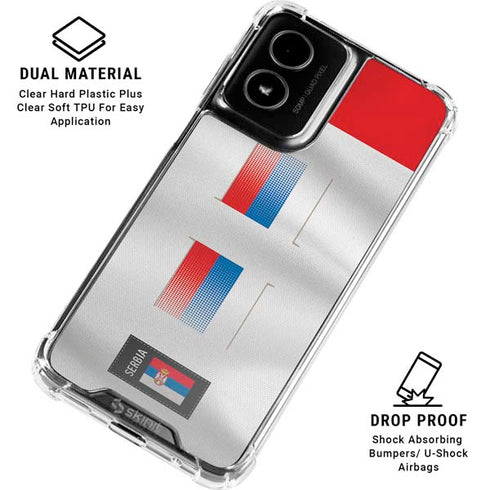 Serbia Soccer Flag Moto G Power 5G (2024) Clear Case