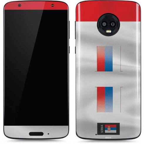 Serbia Soccer Flag Moto G6 Skin