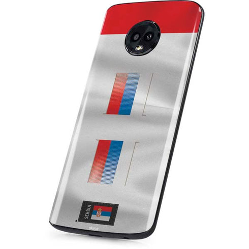 Serbia Soccer Flag Moto G6 Skin