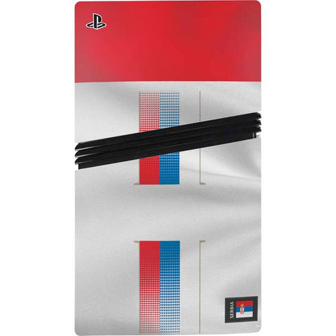 Serbia Soccer Flag PS5 Pro Disk Console Skin