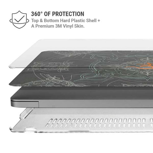 Grey Serenity MacBook Pro 14in (2021-24) Case plus Skin