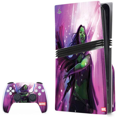 Marvel Gamora Shadow Assassin PS5 Pro Disk Bundle Skin
