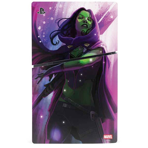 Marvel Gamora Shadow Assassin PS5 Slim Digital Edition Bundle Skin